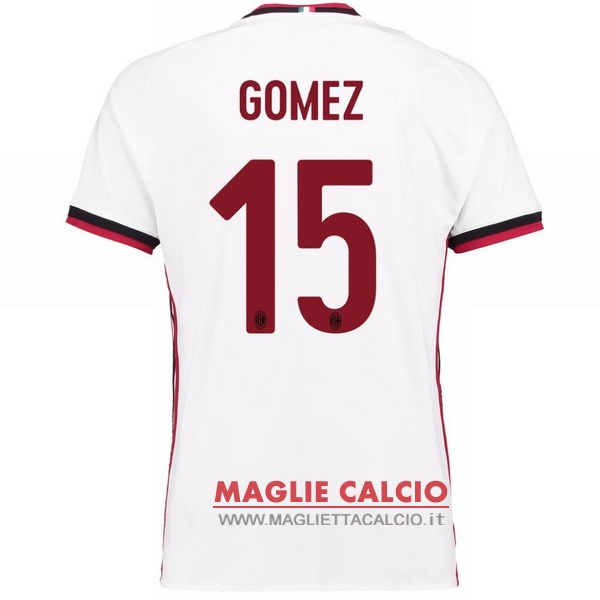 nuova maglietta ac milan 2017-2018 gomez 15 seconda